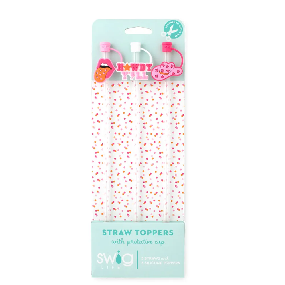 Swig Life Lids, Straws + More|Howdy Y'All^Howdy Y'all Straw Topper Set