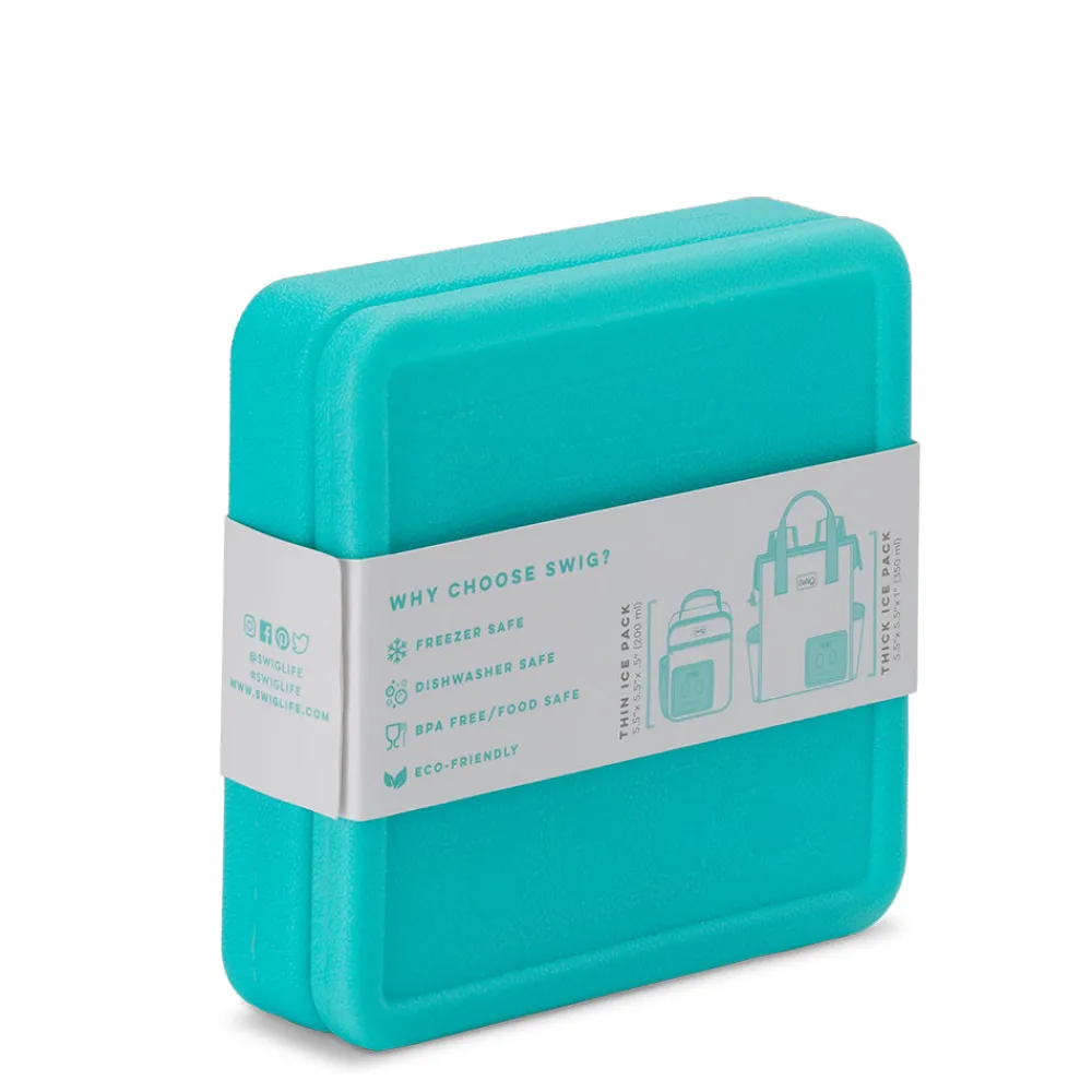 Swig Life Coolers|Lunchware^Ice Packs - Set of 2 (1 Thin + 1 Thick Ice Pack) -