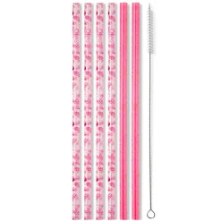 Swig Life Lids, Straws + More|Let's Go Girls^Let's Go Girls + Pink Glitter Reusable Straw Set