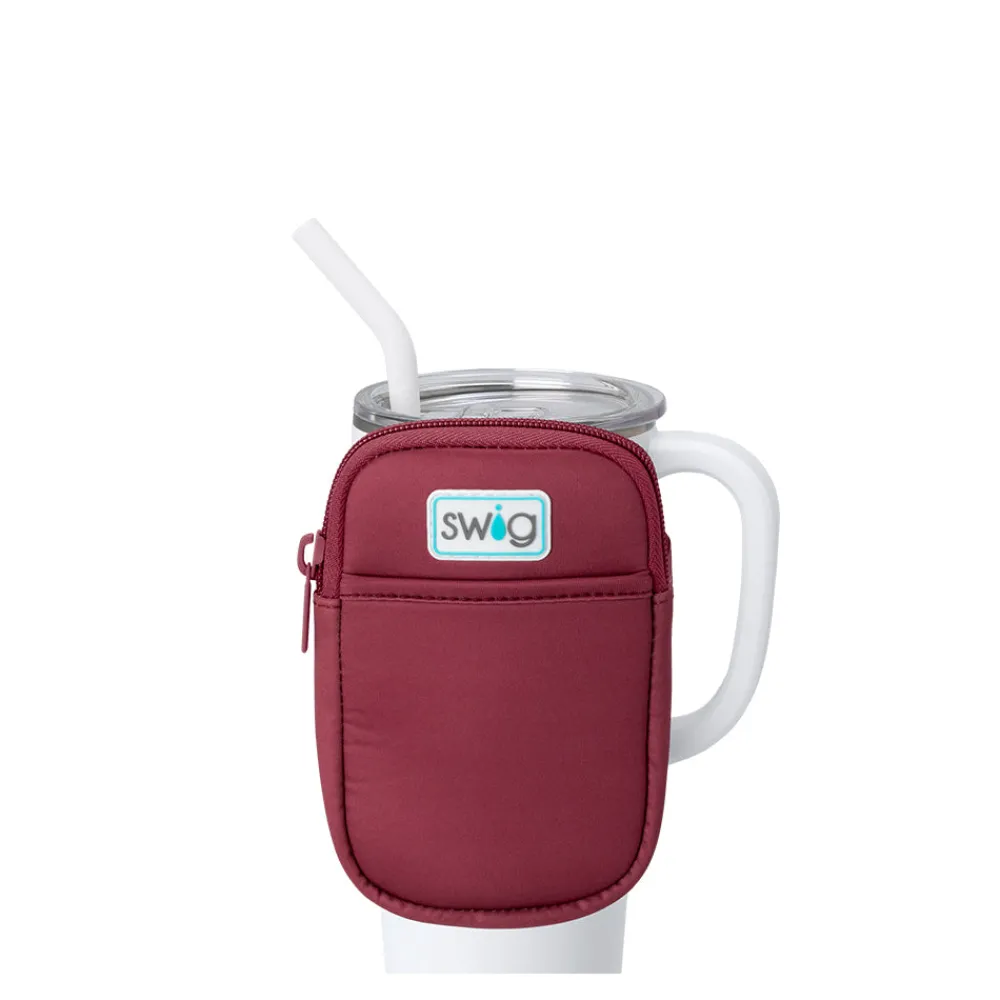 Swig Life Travel Mugs|Drinking Buddies^Maroon Mega Mug Pouch