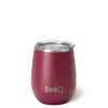 Swig Life Wine + Cocktails|Solids^Maroon Stemless Wine 14oz