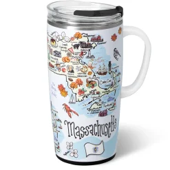 Swig Life Travel Mugs^Massachusetts Travel Mug 22oz