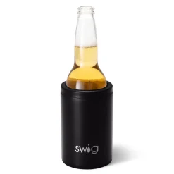Swig Life Wine + Cocktails|Solids^Matte Black 12oz Can + Bottle Cooler -