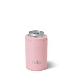 Swig Life Wine + Cocktails|Solids^Matte Blush (Baby Pink) Insulated Can + Bottle Cooler -