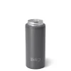 Swig Life Wine + Cocktails|Solids^Matte Grey 12oz Insulated Skinny Can Cooler -