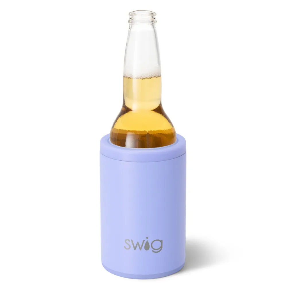 Swig Life Wine + Cocktails|Solids^Matte Hydrangea 12oz Insulated Can + Bottle Cooler -