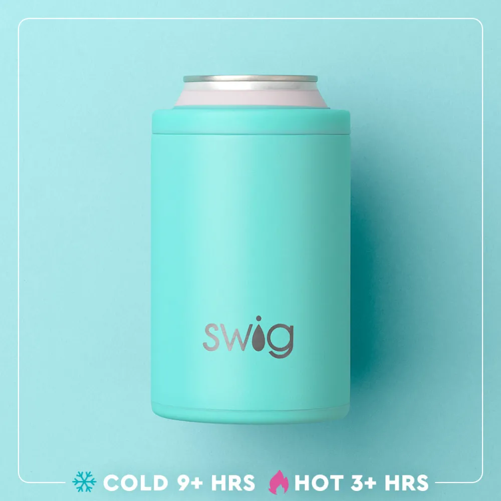 Swig Life Wine + Cocktails|Solids^Matte Hydrangea 12oz Insulated Can + Bottle Cooler -
