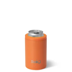 Swig Life Wine + Cocktails|Solids^Matte Orange 12oz Insulated Can + Bottle Cooler -