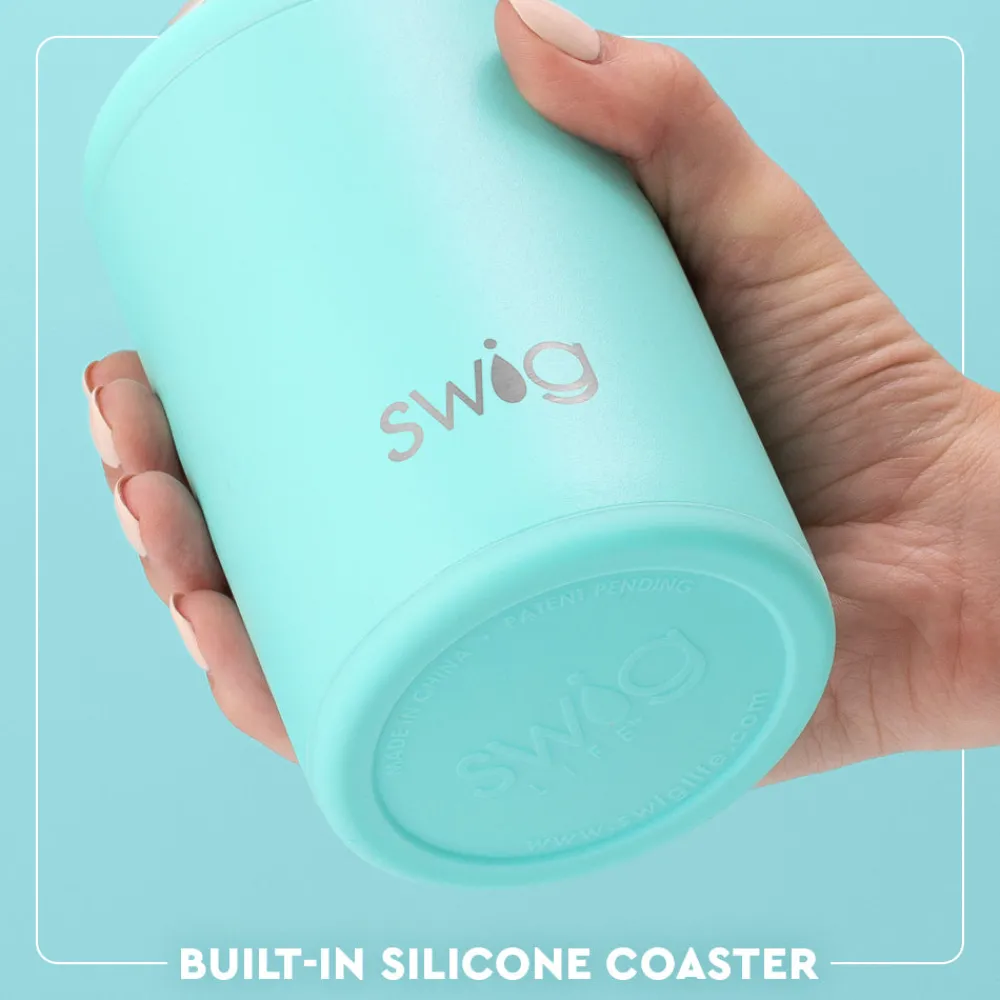 Swig Life Wine + Cocktails|Solids^Matte White 12oz Insulated Can + Bottle Cooler -