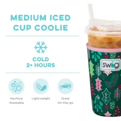 Swig Life Drink Coolies New Sizes!|Merry Mistletoe^Merry Mistletoe Medium Iced Cup Coolie