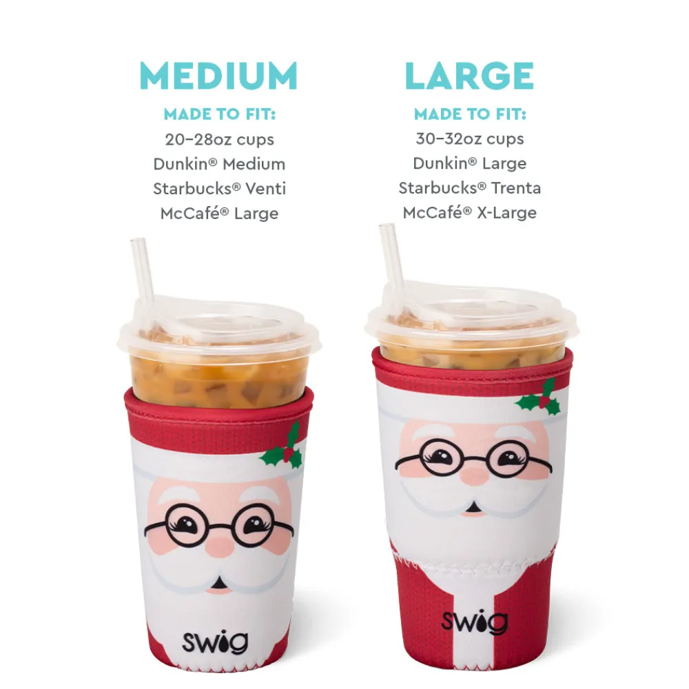 Swig Life Drink Coolies New Sizes!|Mr. Claus^Mr. Claus Large Iced Cup Coolie