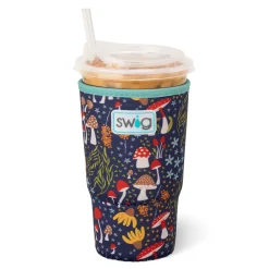 Swig Life Drink Coolies New Sizes!^Mushroom Meadow Large Iced Cup Coolie