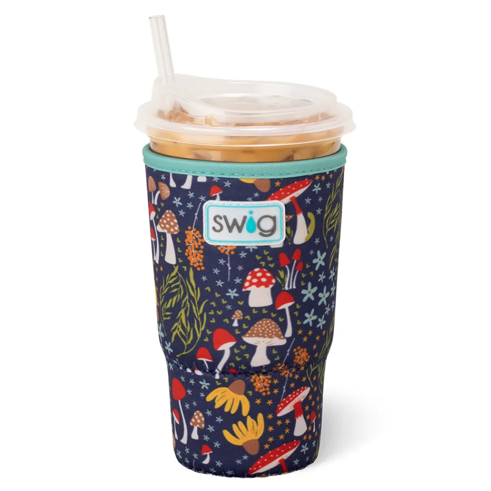 Swig Life Drink Coolies New Sizes!^Mushroom Meadow Large Iced Cup Coolie