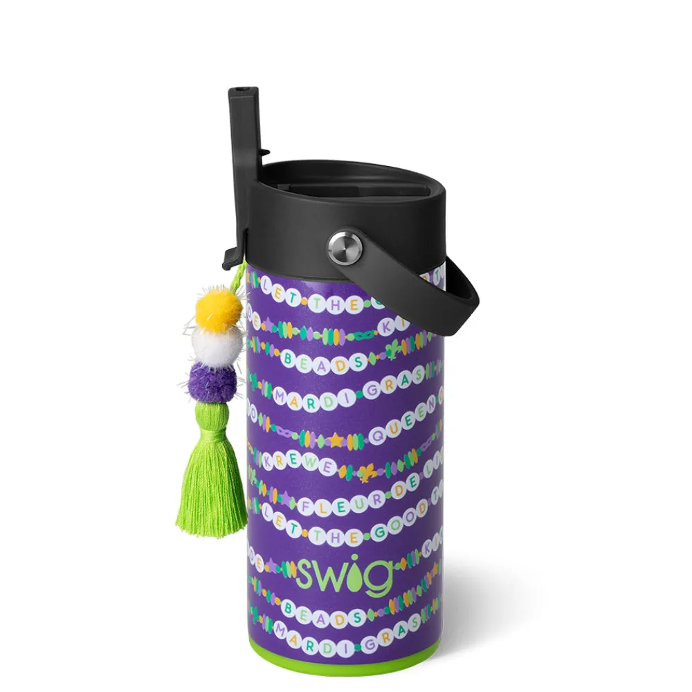 Swig Life Water Bottles|Tumblers New Sizes!^My Mardi Era Flip + Sip Slim Tumbler 12oz