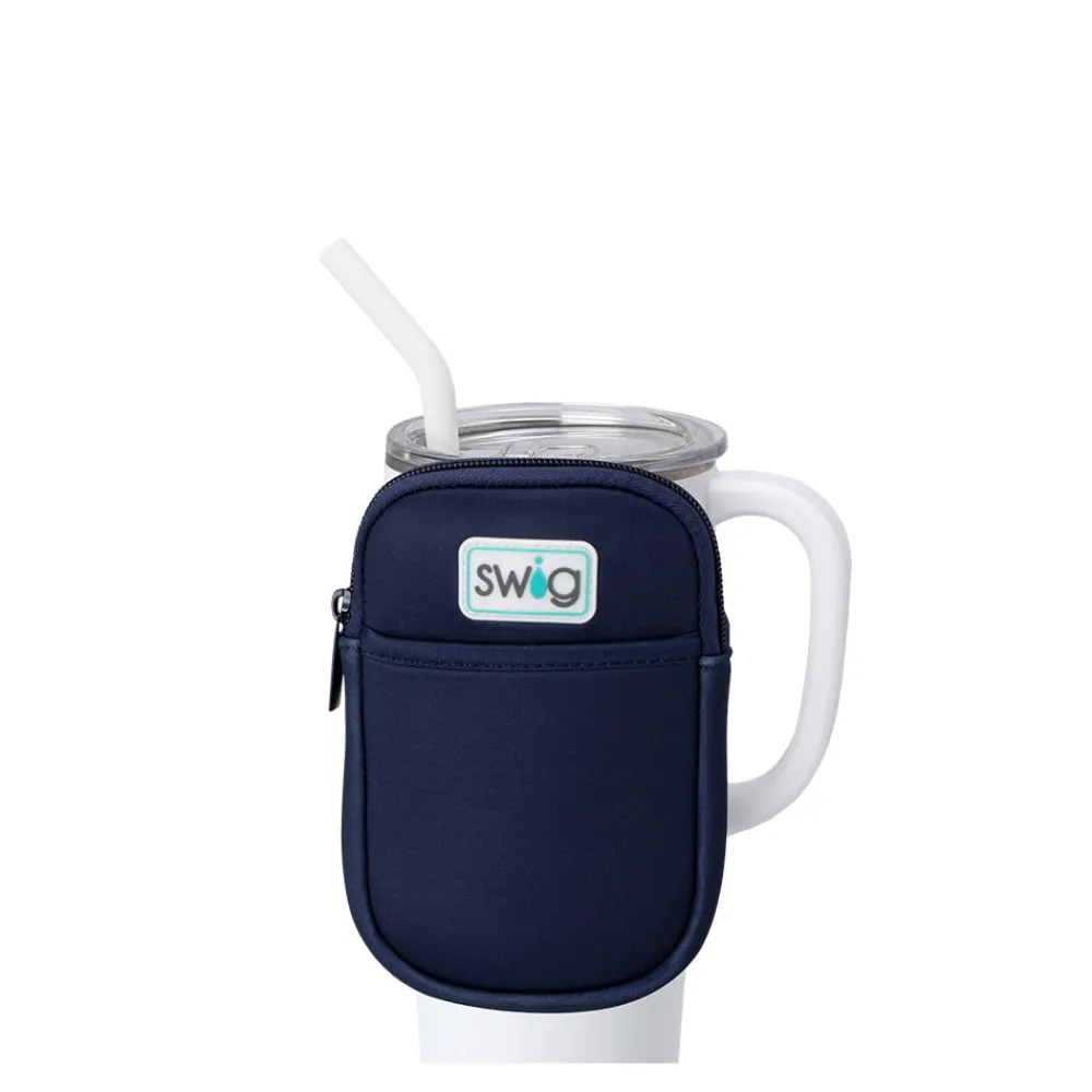 Swig Life Travel Mugs|Drinking Buddies^Navy Mega Mug Pouch