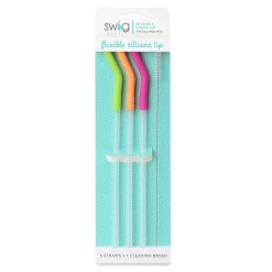 Swig Life Lids, Straws + More|Mega Mugs^Neon Lime/Orange/Berry Reusable Straw Set Mega Mugs