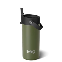 Swig Life Tumblers New Sizes!|Water Bottles^Olive Flip + Sip Slim Tumbler 12oz