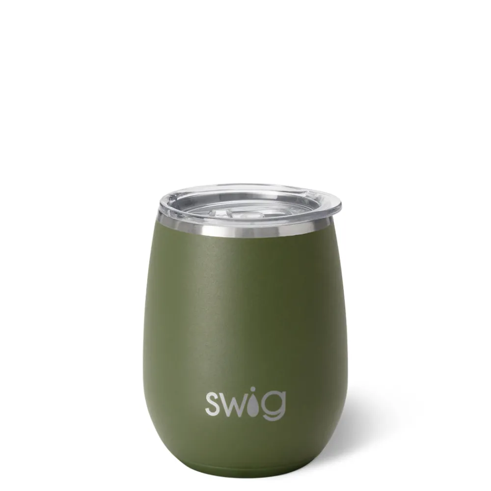 Swig Life Wine + Cocktails|Solids^Olive Stemless Wine Cup (14oz) -