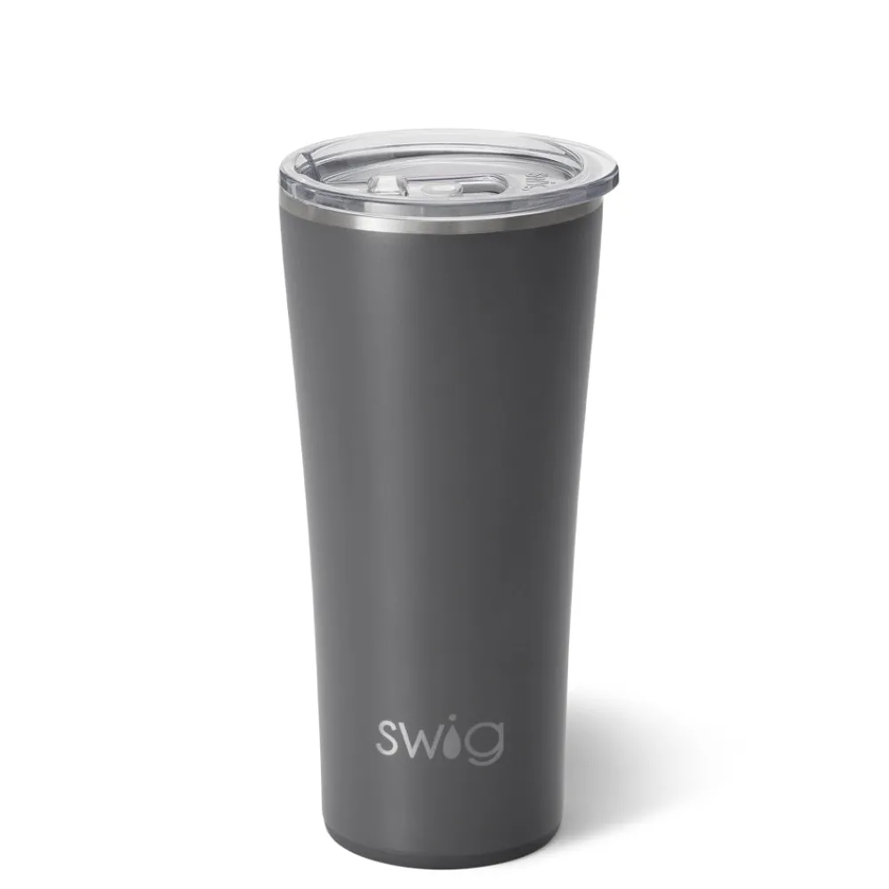 Swig Life Tumblers New Sizes!|Solids^22oz Matte Grey Insulated Stainless Steel Tumbler -
