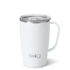 Swig Life Travel Mugs|Solids^18oz Matte White Travel Mug with Handle -