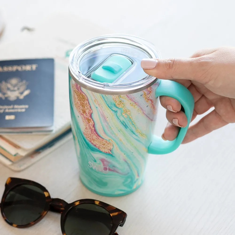Swig Life Travel Mugs|Wanderlust^18oz Wanderlust Insulated Travel Mug with Handle -