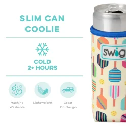Swig Life Drink Coolies New Sizes!|Pickleball^Pickleball Slim Can Coolie