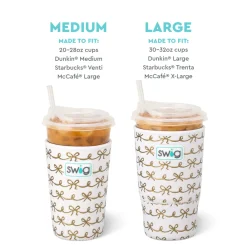 Swig Life Drink Coolies New Sizes!|Shimmers^Pretty In Pearl Large Iced Cup Coolie