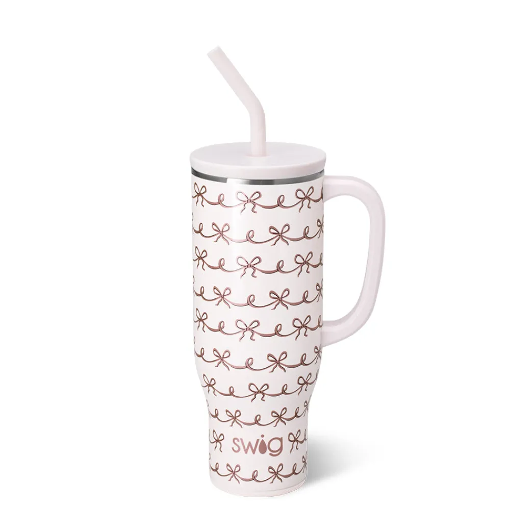 Swig Life Tumblers New Sizes!|Travel Mugs^Pretty in Pink 30oz Mega Mug with Handle -