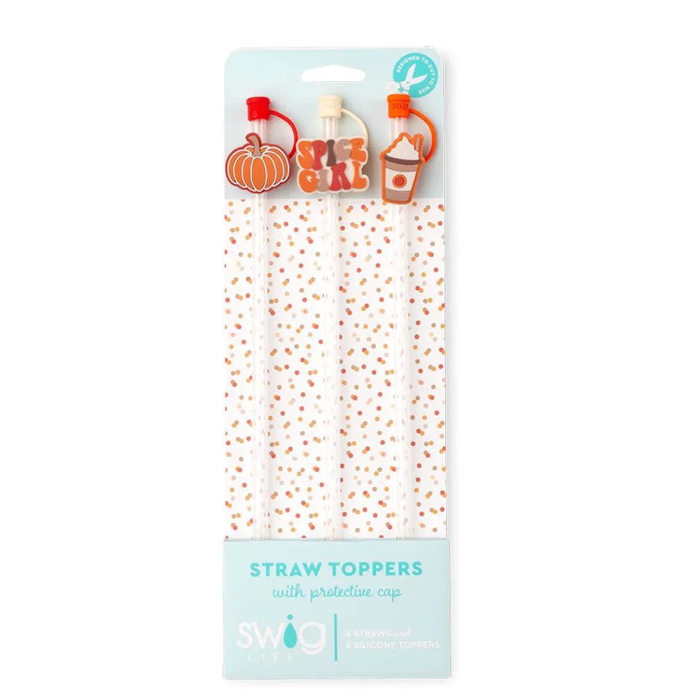 Swig Life Lids, Straws + More|The Bootique^Pumpkin Spice Girl Straw Topper Set -