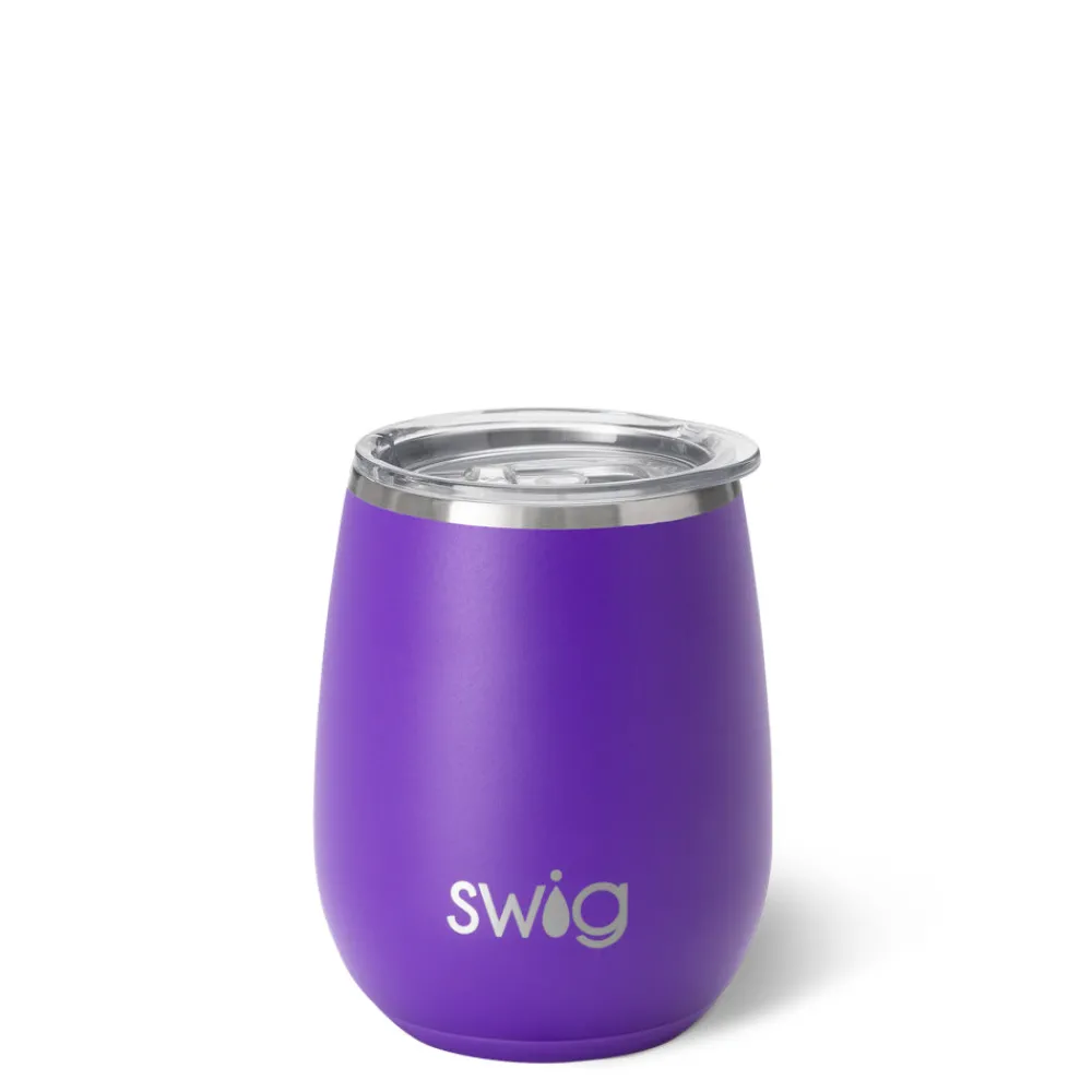 Swig Life Wine + Cocktails|Solids^Purple Stemless Wine 14oz