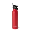 Swig Life Water Bottles|Solids^Red Flip + Sip Water Bottle (20oz) -