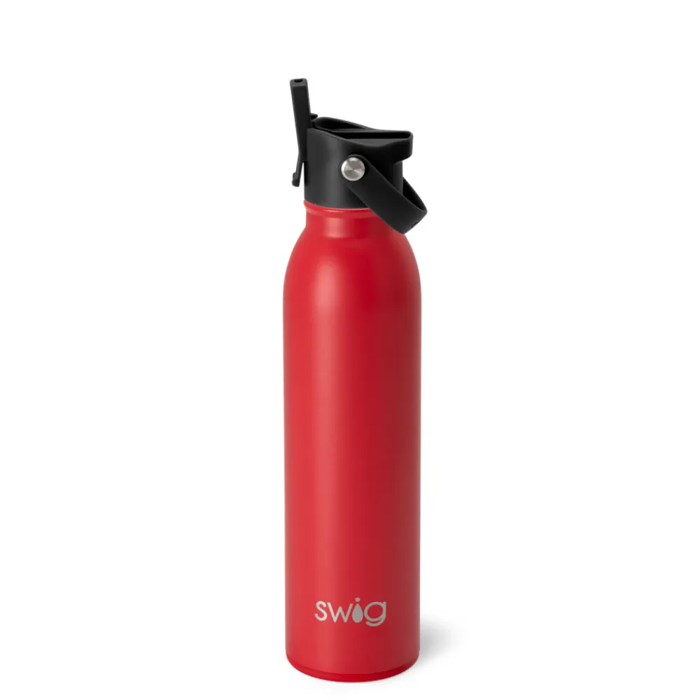 Swig Life Water Bottles|Solids^Red Flip + Sip Water Bottle (20oz) -