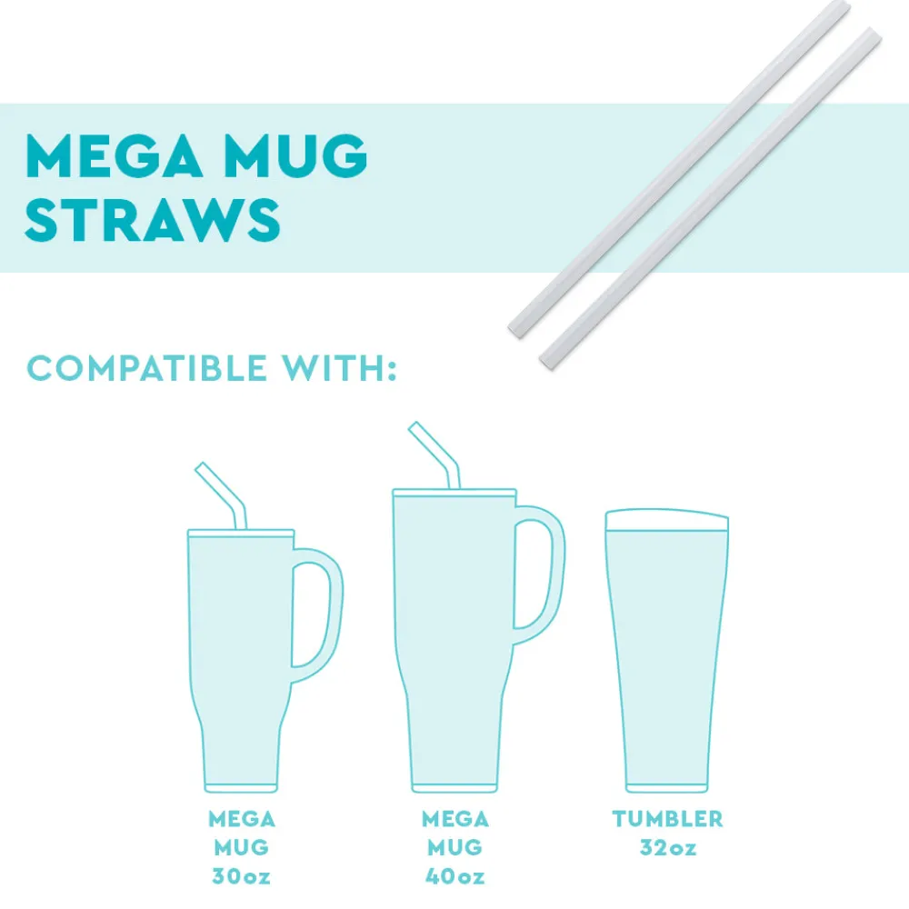 Swig Life Lids, Straws + More^Replacement Straws 2-Pack Mega Mugs