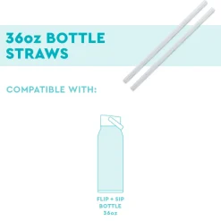 Swig Life Lids, Straws + More|Water Bottles^Replacement Straws 2-Pack (36oz Flip + Sip Bottle) -