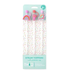 Swig Life Lids, Straws + More|Check Mate^Roller Rink Straw Topper Set