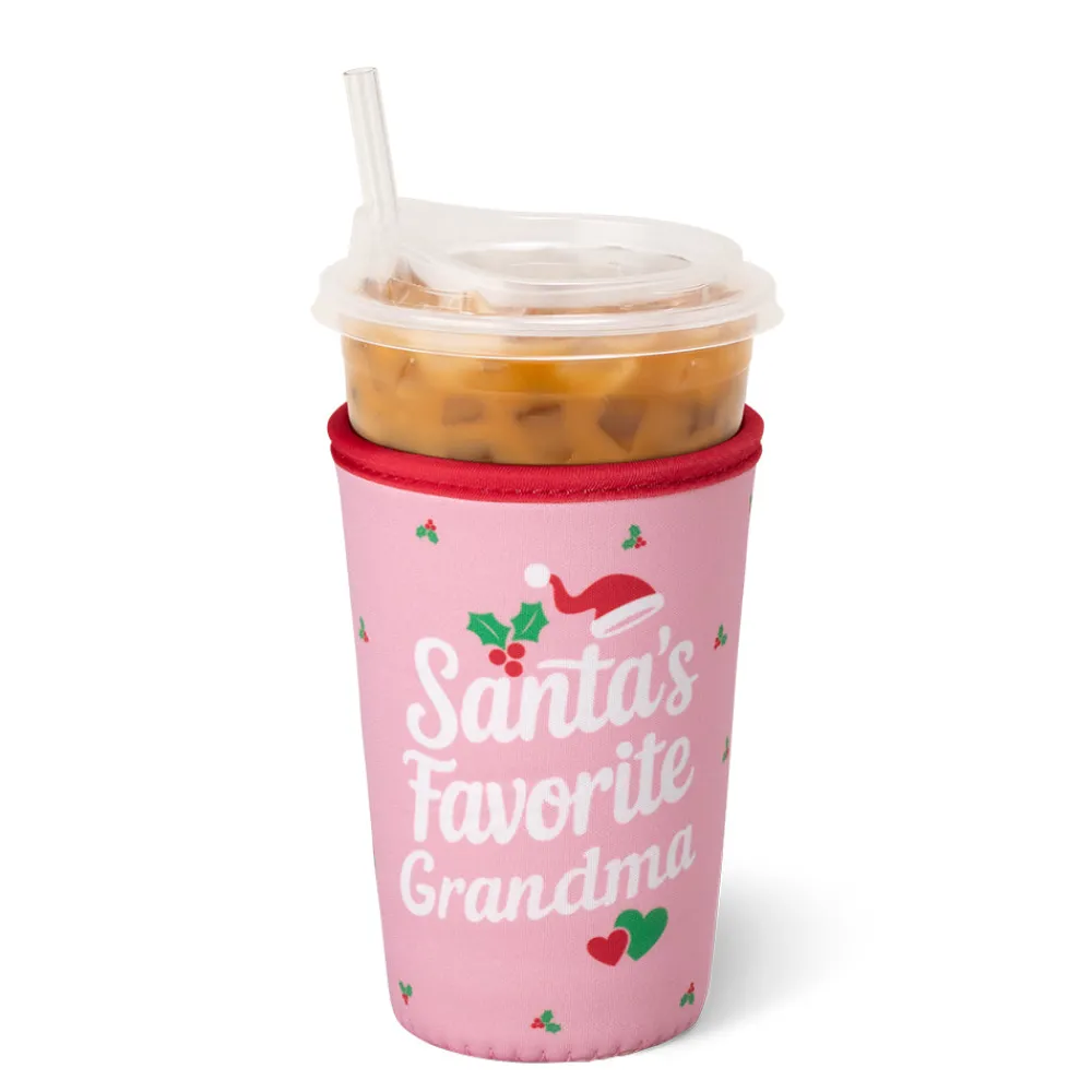 Swig Life Drink Coolies New Sizes!|Santa's Favorite Grandma^Santa's Favorite Grandma Medium Iced Cup Coolie