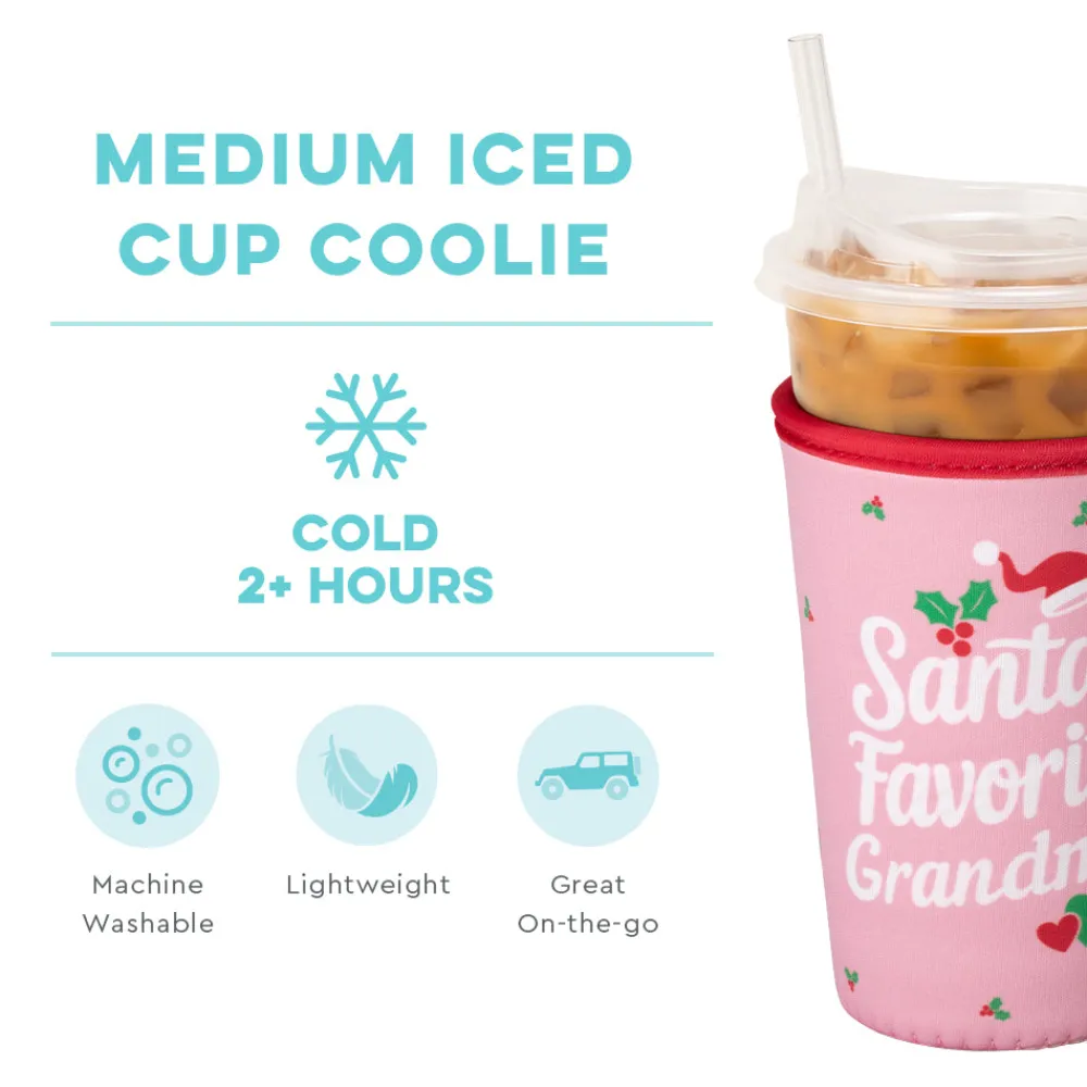 Swig Life Drink Coolies New Sizes!|Santa's Favorite Grandma^Santa's Favorite Grandma Medium Iced Cup Coolie