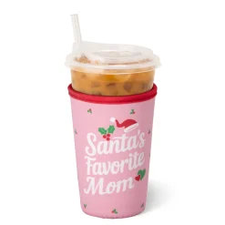 Swig Life Drink Coolies New Sizes!|Santa's Favorite Mom^Santa's Favorite Mom Medium Iced Cup Coolie