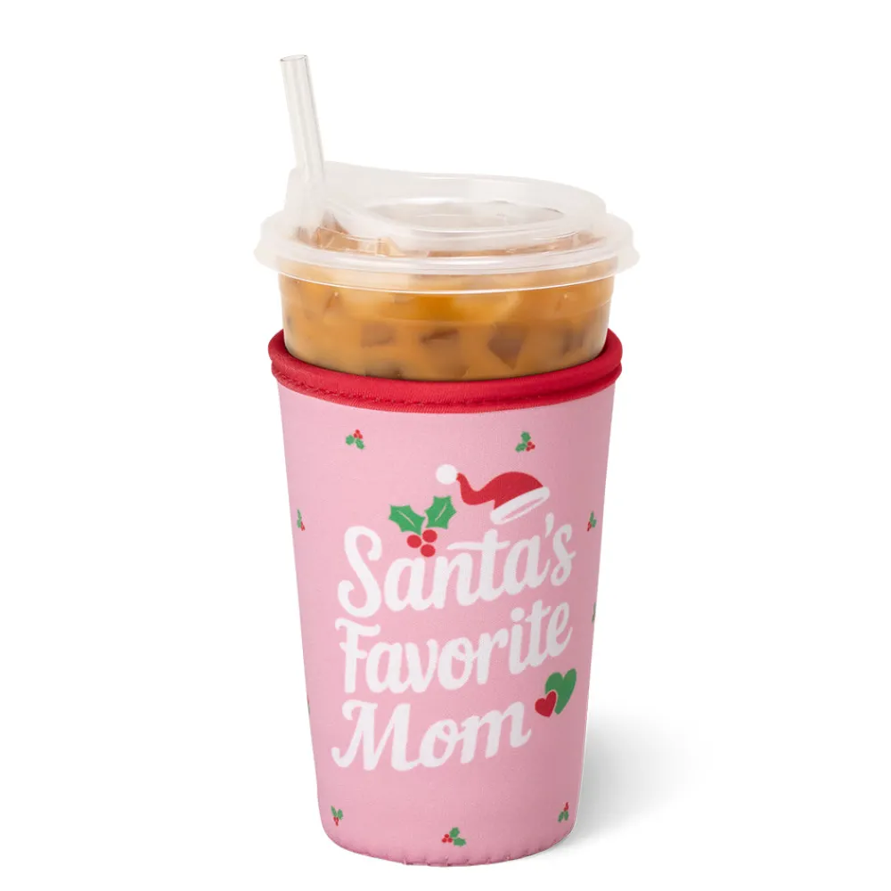 Swig Life Drink Coolies New Sizes!|Santa's Favorite Mom^Santa's Favorite Mom Medium Iced Cup Coolie