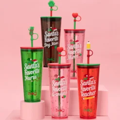 Swig Life Santa's Favorites|Santa's Scrubs^Santa's Favorite Nurse Plastic Tumbler 24oz