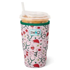 Swig Life Drink Coolies New Sizes!|Santa's Scrubs^Santa's Scrubs Large Iced Cup Coolie