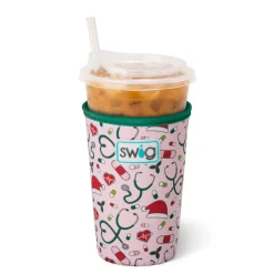 Swig Life Drink Coolies New Sizes!|Santa's Scrubs^Santa's Scrubs Medium Iced Cup Coolie