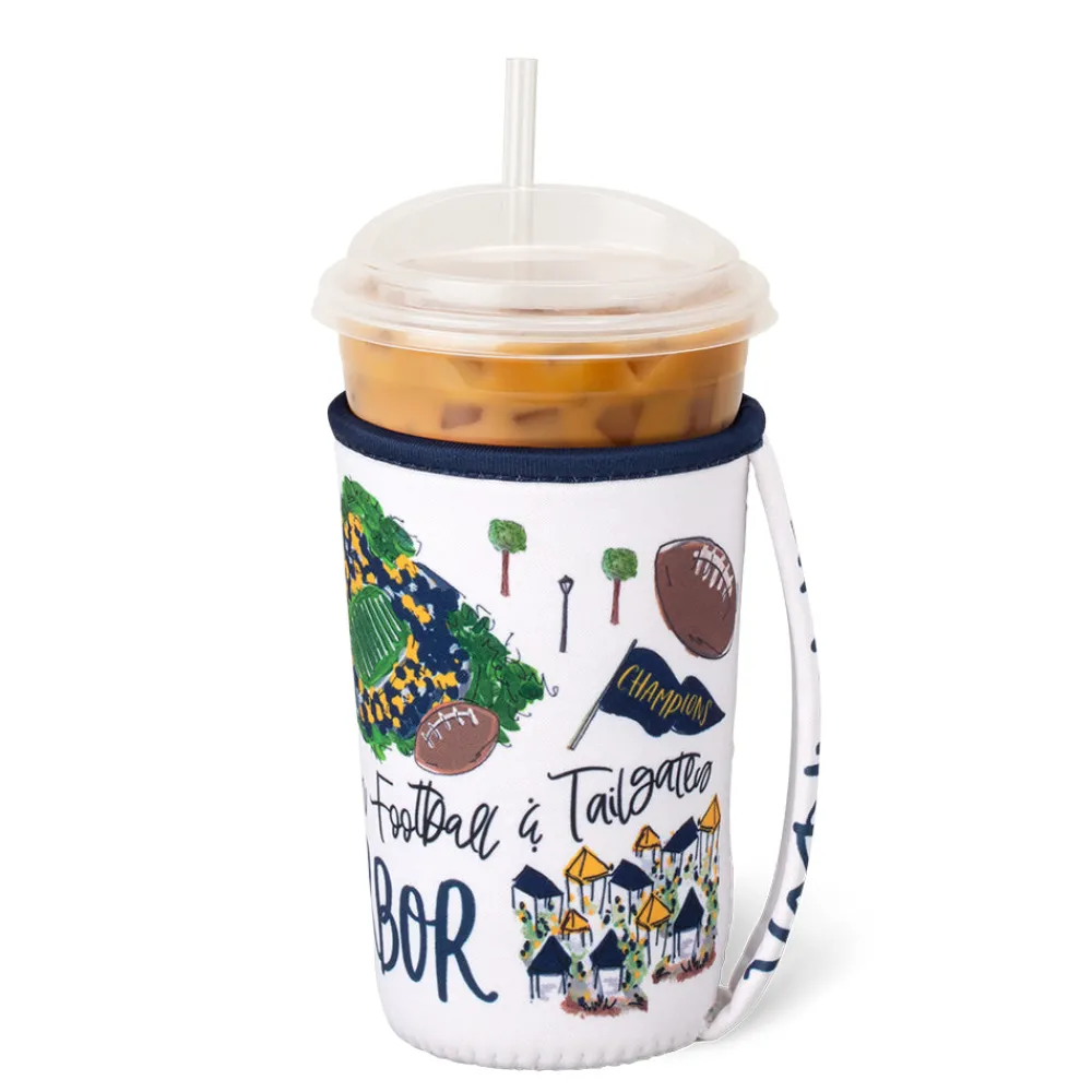 Swig Life Drink Coolies New Sizes!|Gameday^Saturdays in Ann Arbor Medium Iced Cup Coolie