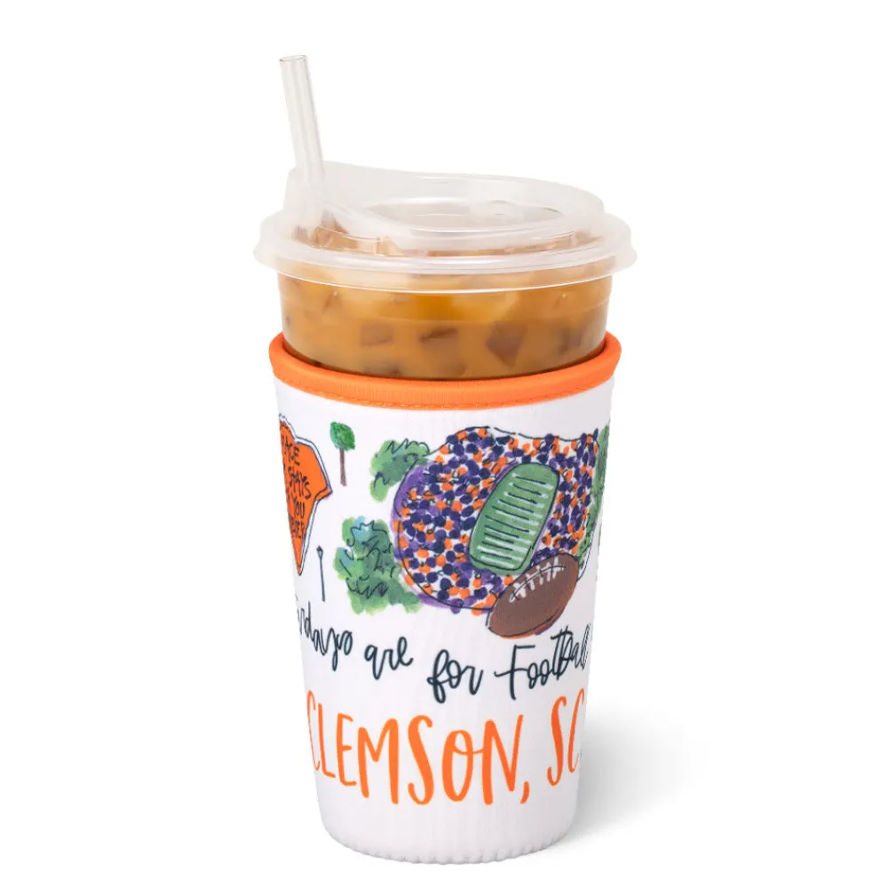 Swig Life Drink Coolies New Sizes!|Gameday^Saturdays in Clemson Medium Iced Cup Coolie