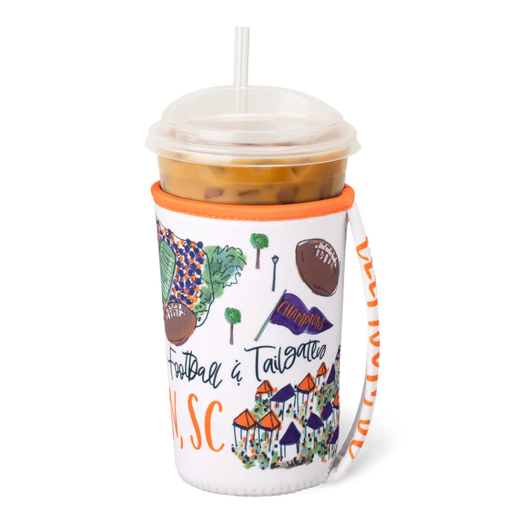 Swig Life Drink Coolies New Sizes!|Gameday^Saturdays in Clemson Medium Iced Cup Coolie