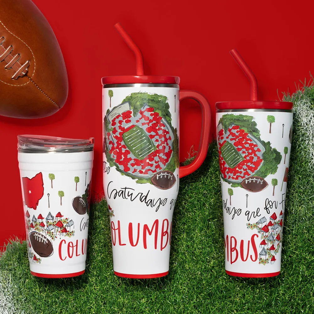 Swig Life Tumblers New Sizes!|Gameday^Saturdays In Columbus, OH 32oz Straw Tumbler -
