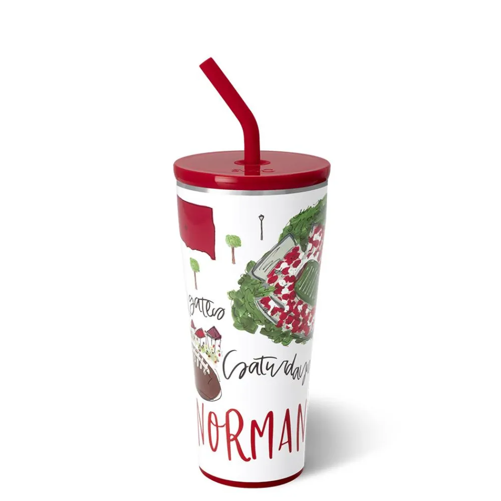 Swig Life Tumblers New Sizes!|Gameday^Saturdays In Norman, OK 32oz Straw Tumbler -