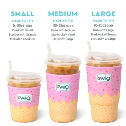 Swig Life Drink Coolies New Sizes!|Scoop There It Is^Scoop There It Is Medium Iced Cup Coolie