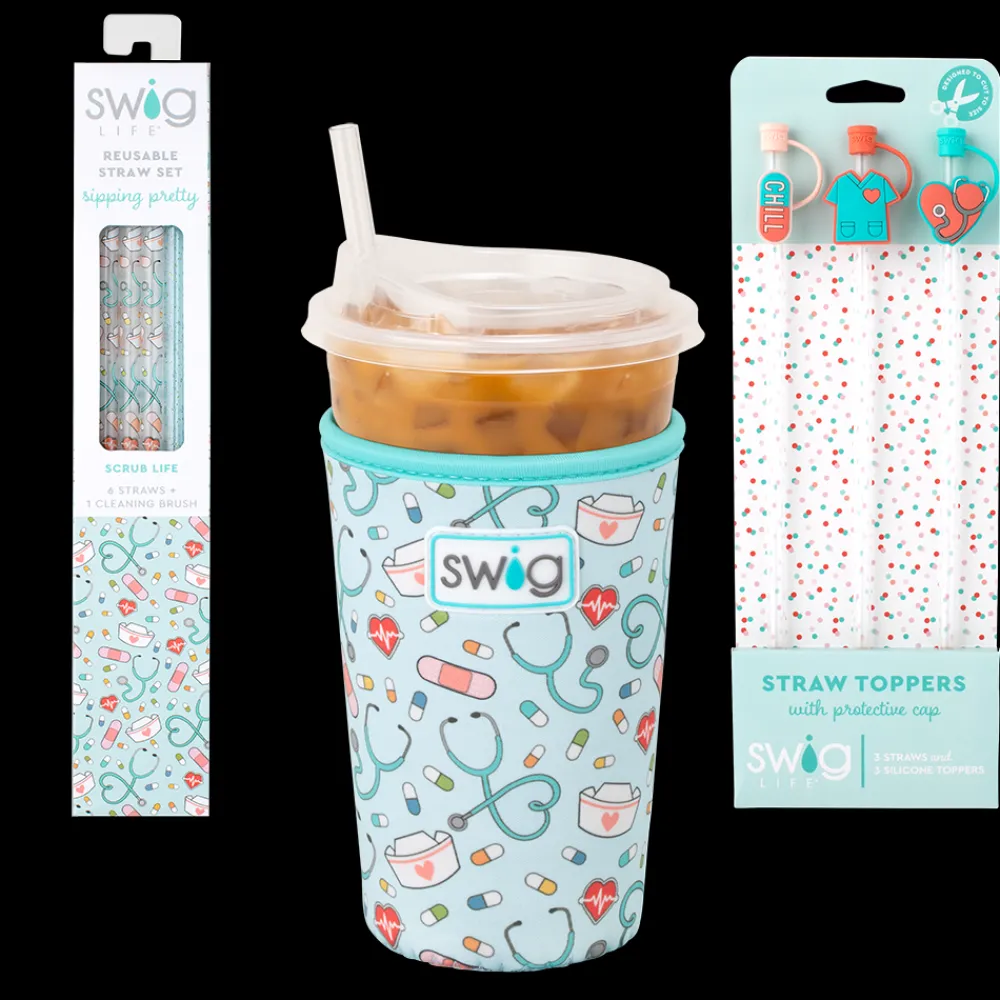 Swig Life Drink Coolies New Sizes!|Scrub Life Best Seller!^Scrub Life Accessory Bundle