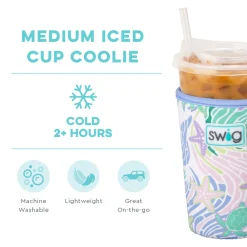 Swig Life Drink Coolies New Sizes!|Sea Swirl^Sea Swirl Medium Iced Cup Coolie